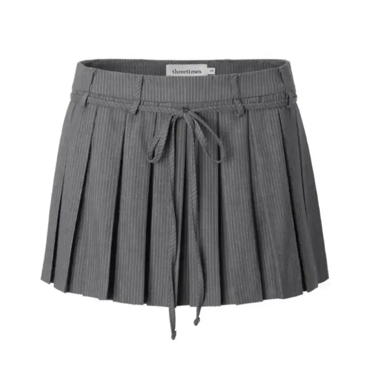 THREETIMES | 쓰리타임즈 Three Times Slit Skirt Gray Beige S